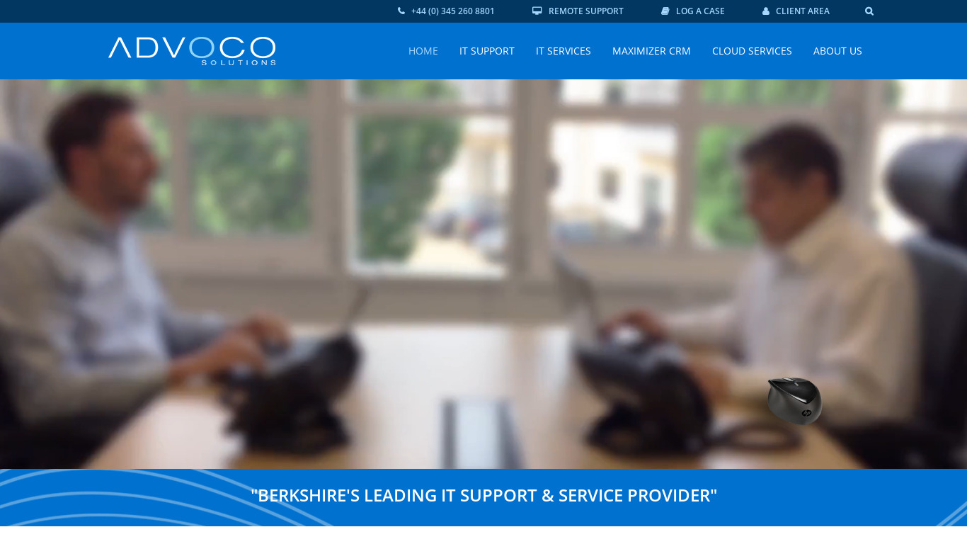 Advoco Solutions Landing page