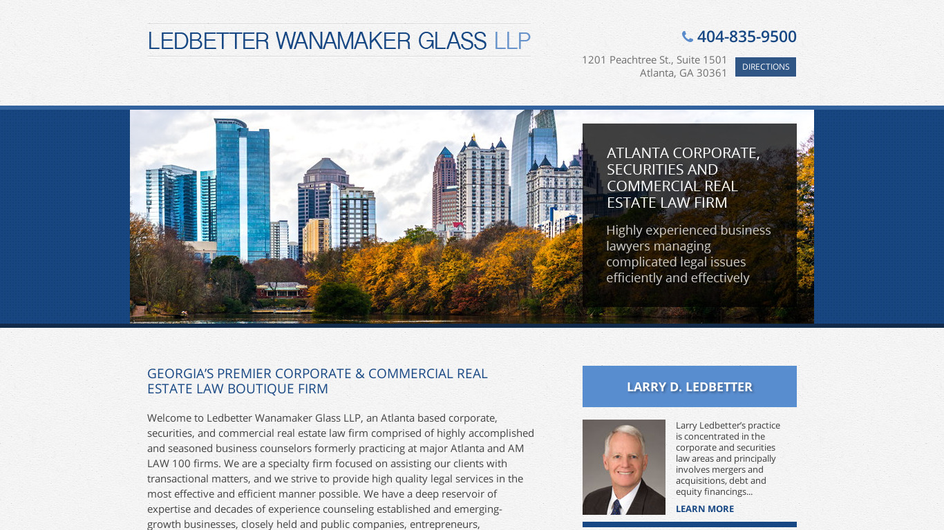 Ledbetter Wanamaker Glass Landing page