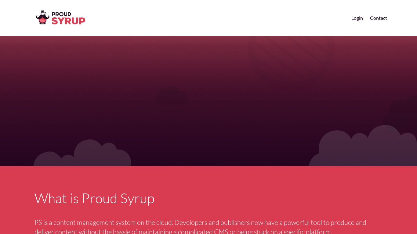 ProudSyrup Landing page