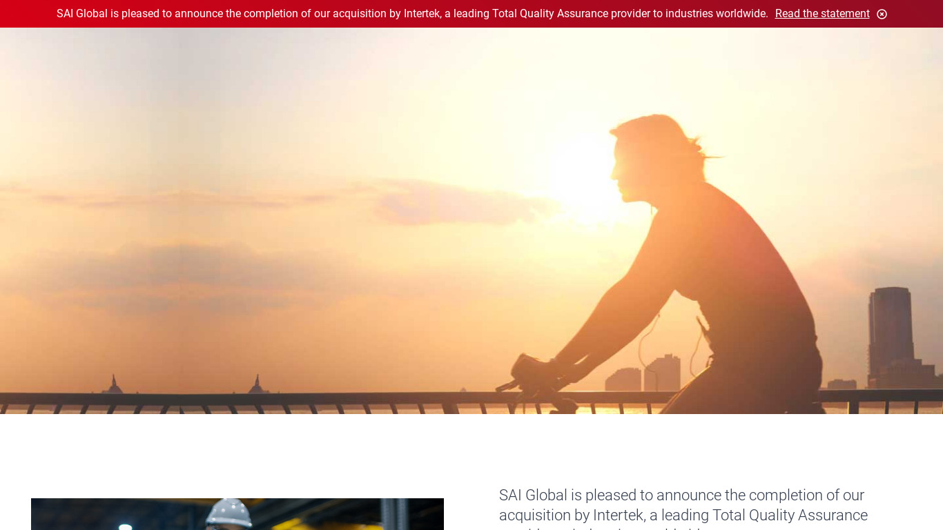 SAI Global Landing page