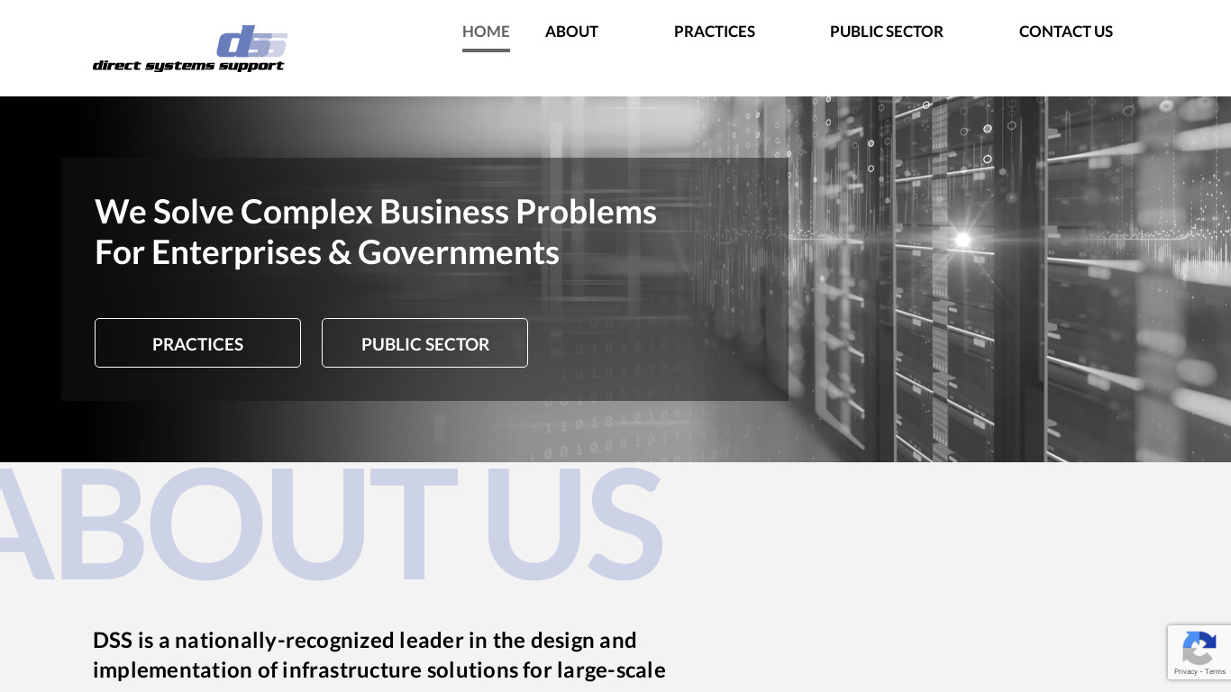 Direct Systems Support Landing page