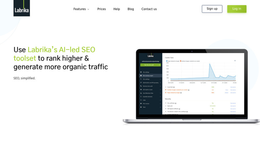 Labrika Landing Page