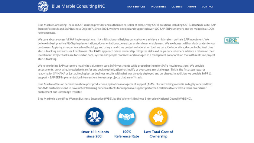 Blue Marble Consulting Landing Page