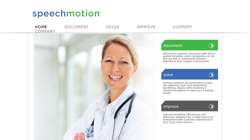 SpeechMotion Landing Page