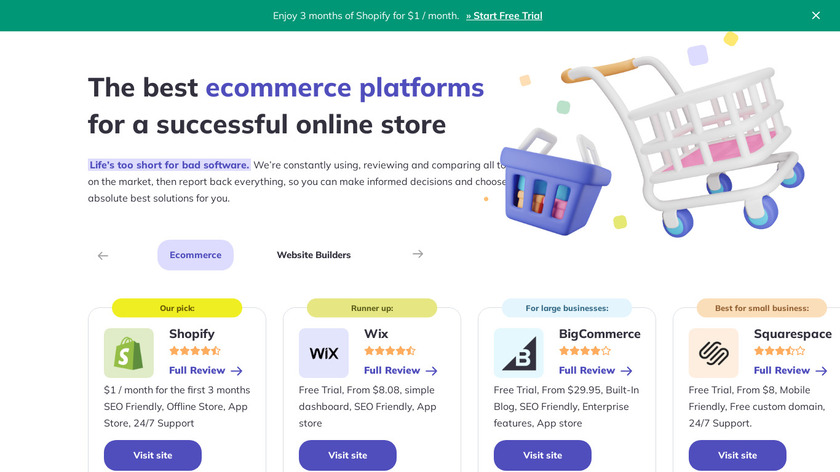 Ecommerce Platform Landing Page