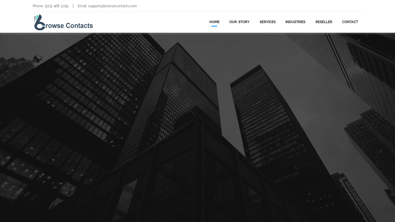 Browse Contacts Landing page