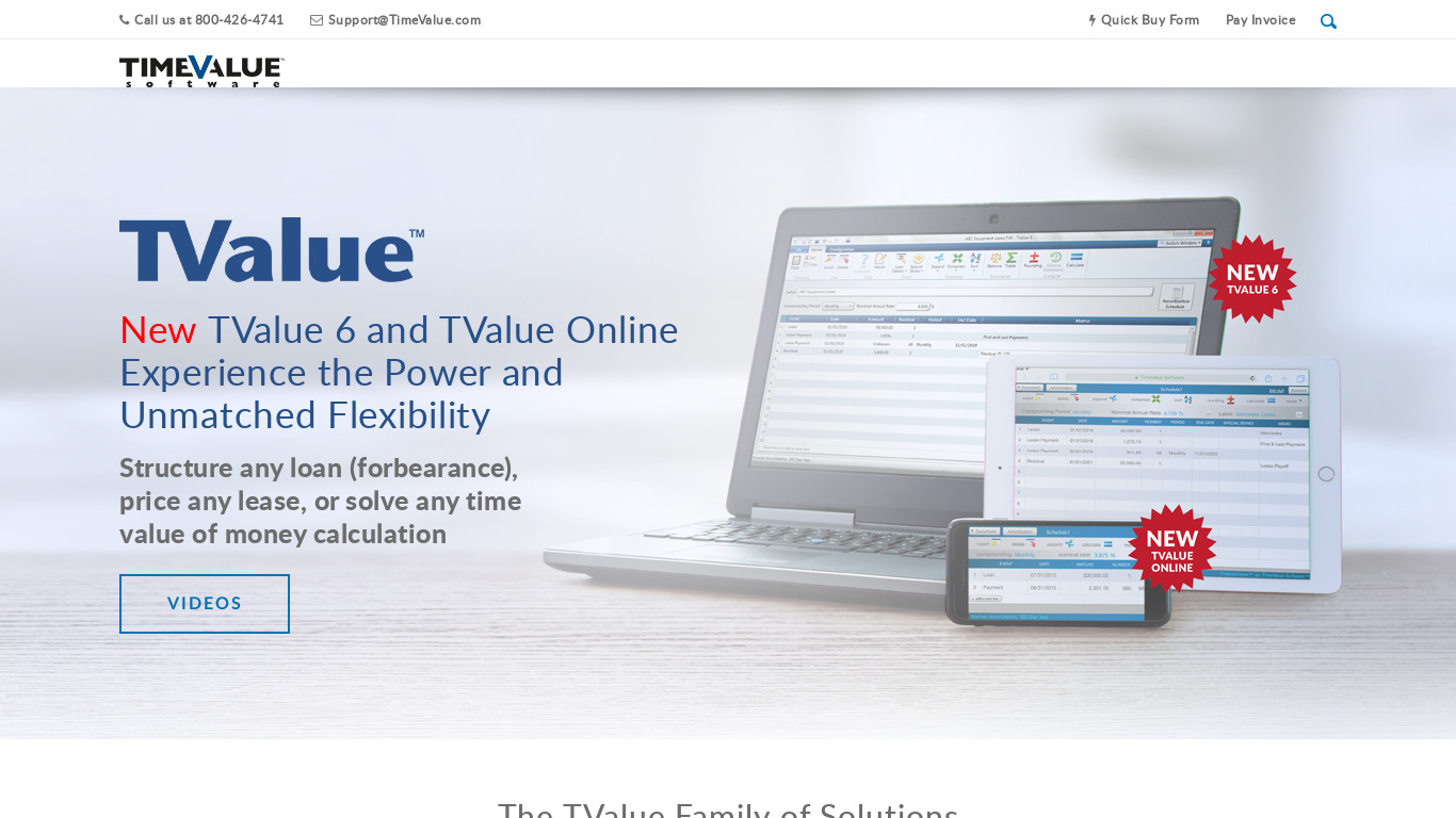 TValue Landing page