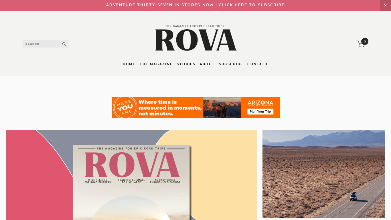 Rova Landing page