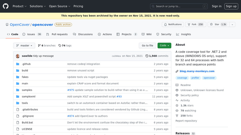 OpenCover Landing Page