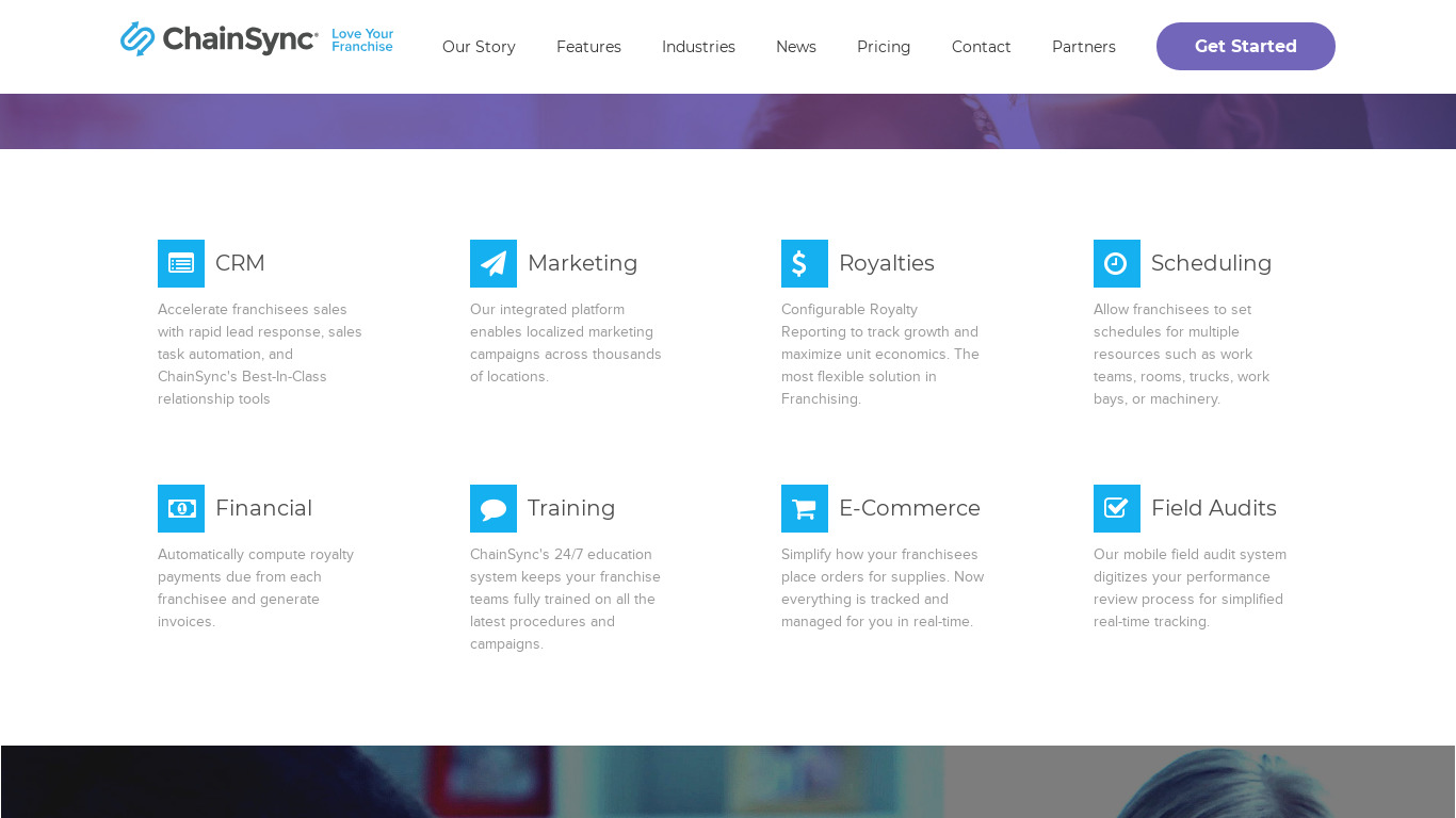Chainsync Landing page