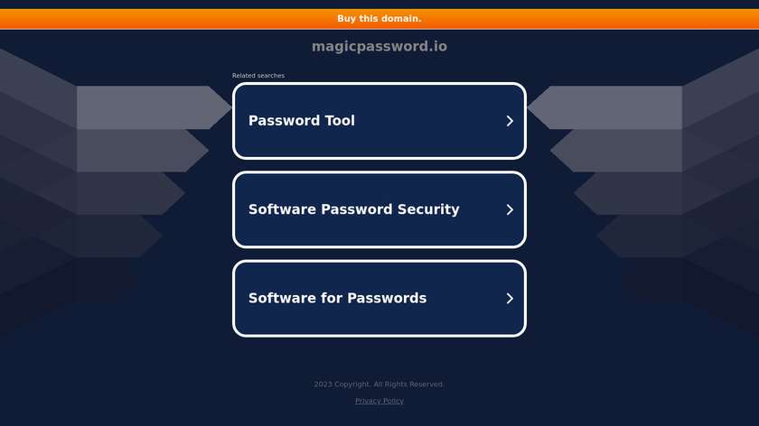 Magic Password Landing Page