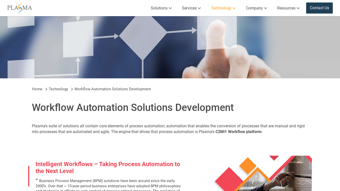 C2M Workflow Landing page