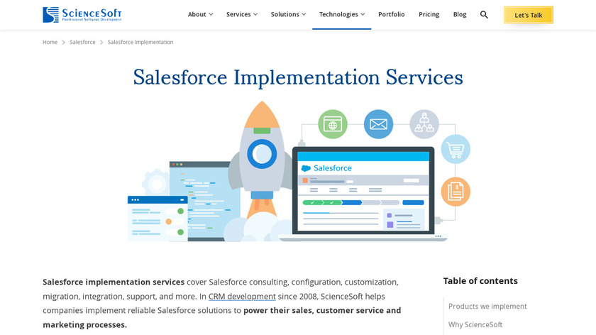 ScienceSoft Implementation Services Landing Page
