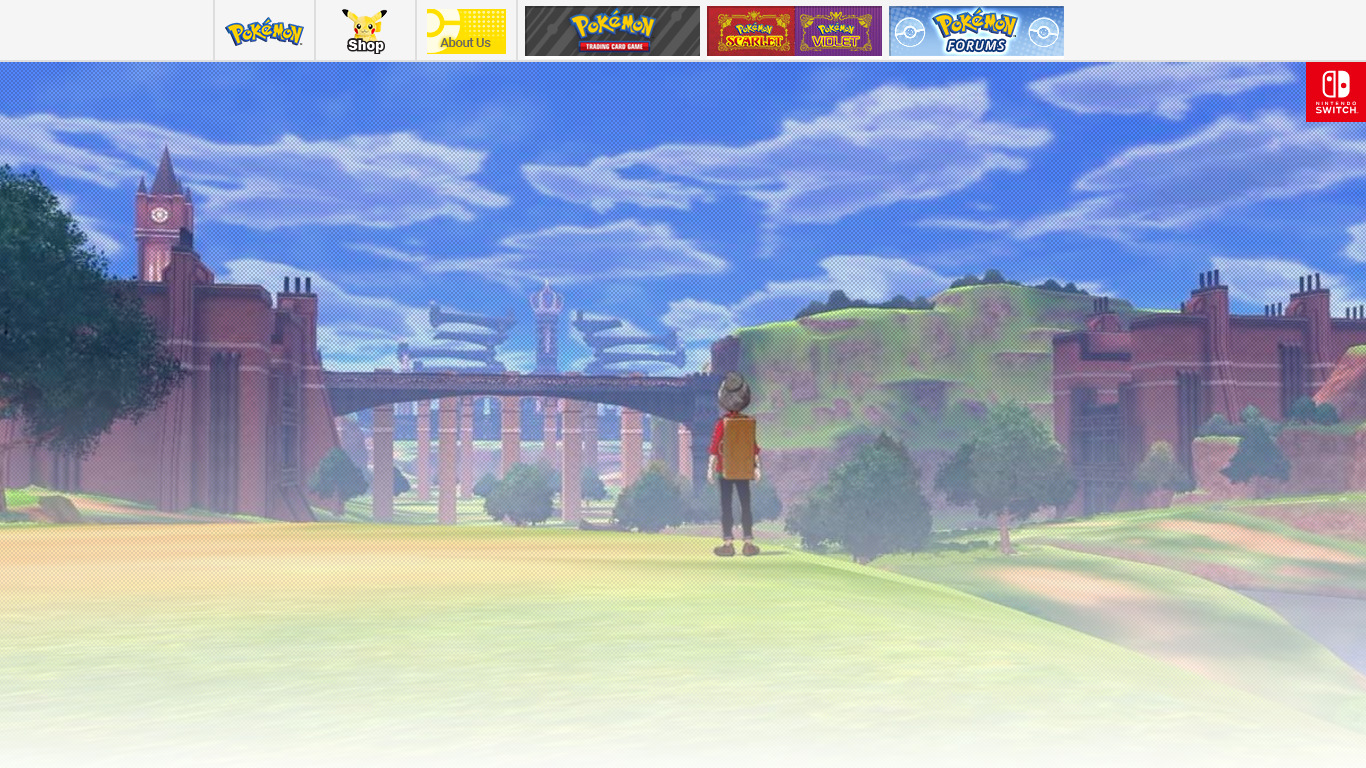 Pokémon Sword and Shield Landing page