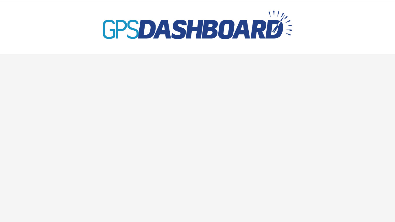 GPS Dashboard Landing page