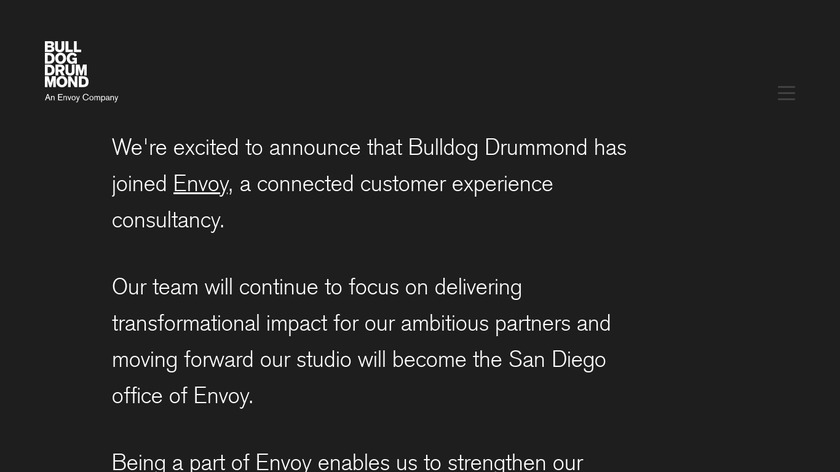 Bulldog Drummond Landing Page