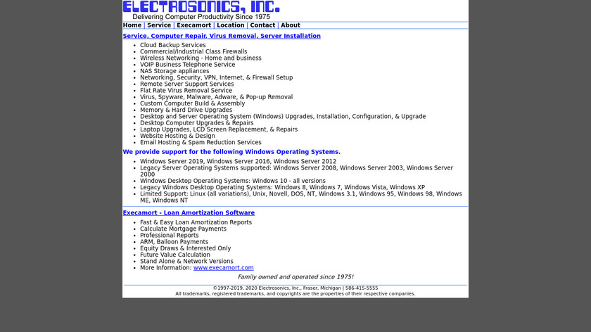 Exec-Amort Loan Amortizer Plus Landing Page