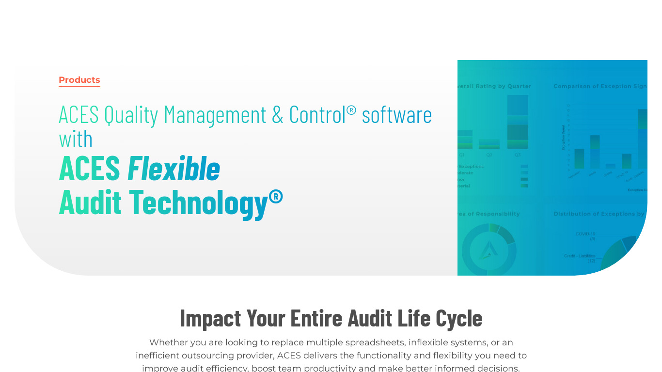 ACES Audit Technology Landing page