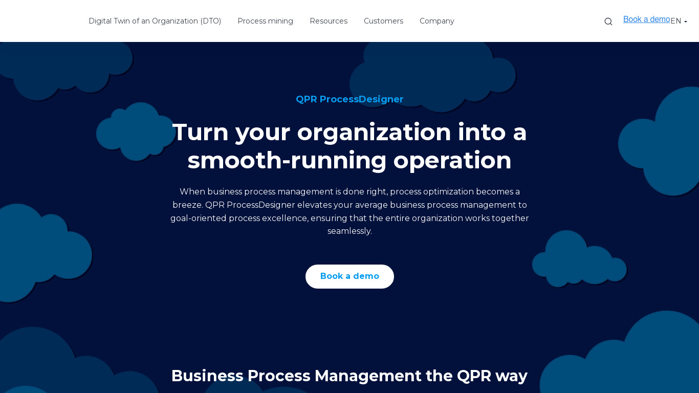 QPR ProcessDesigner Landing page