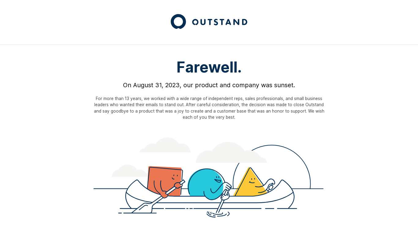 Outstand Landing page