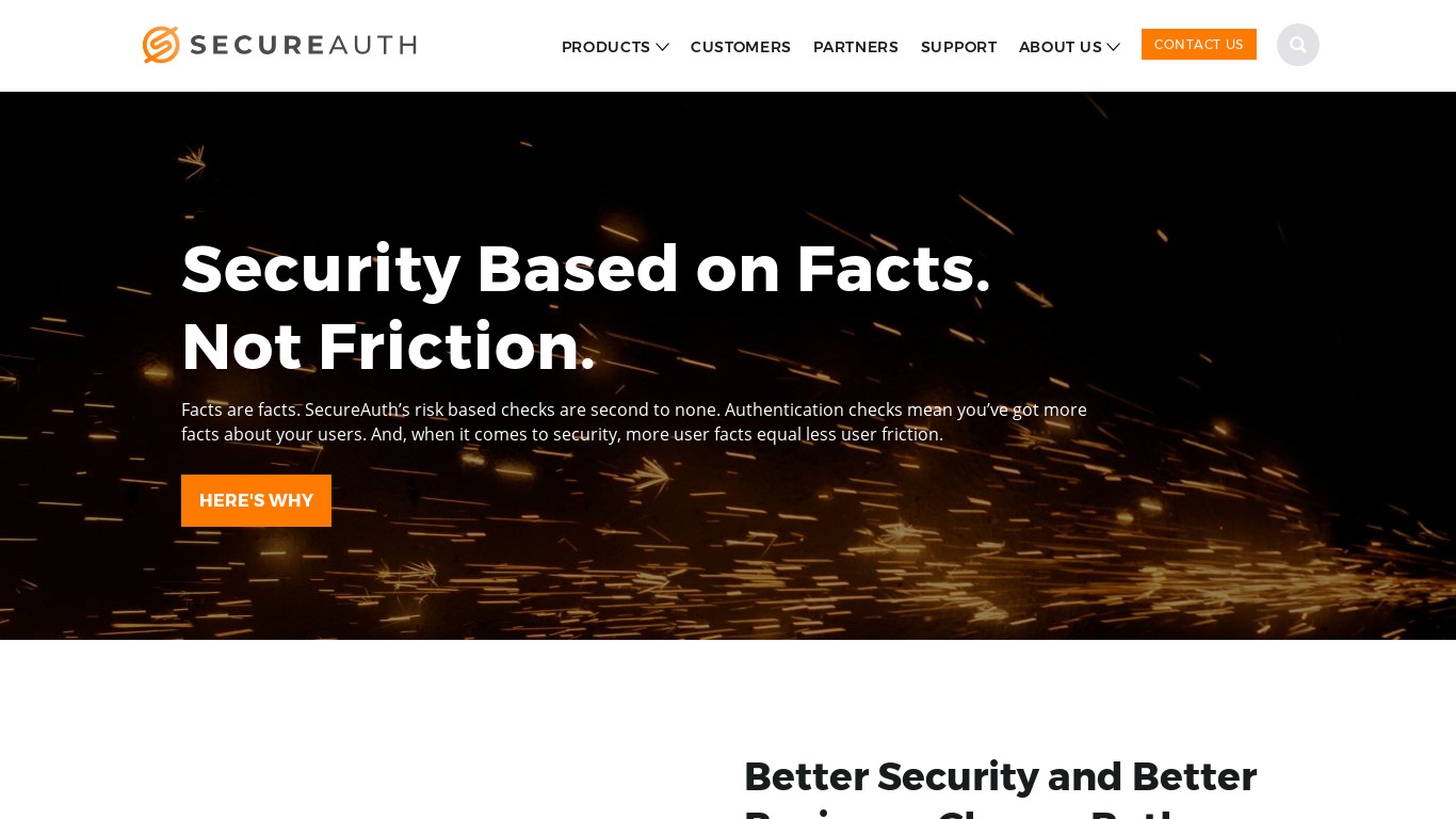 SecureAuth Landing page
