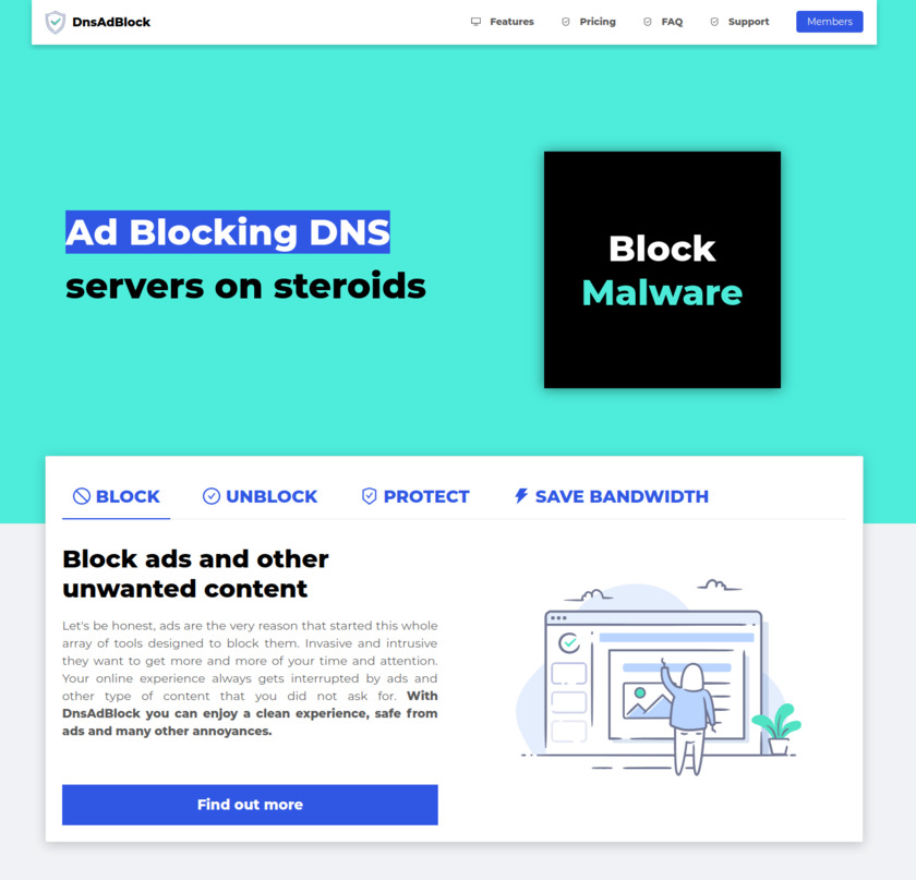 DnsAdBlock Landing Page