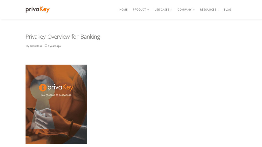 Privakey Landing Page
