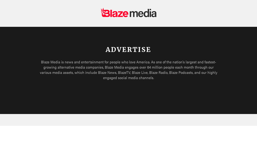 Blaze Advertising Landing Page