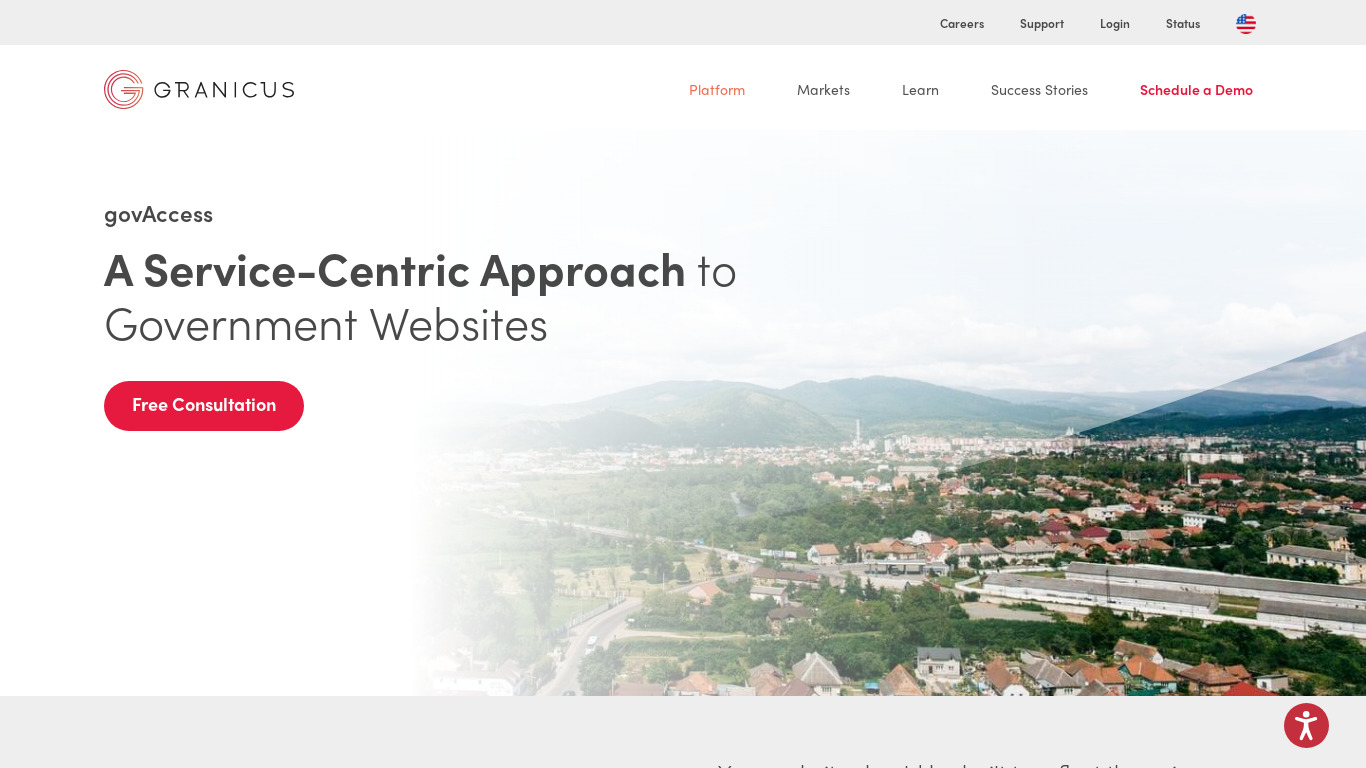 Granicus Vision Landing page