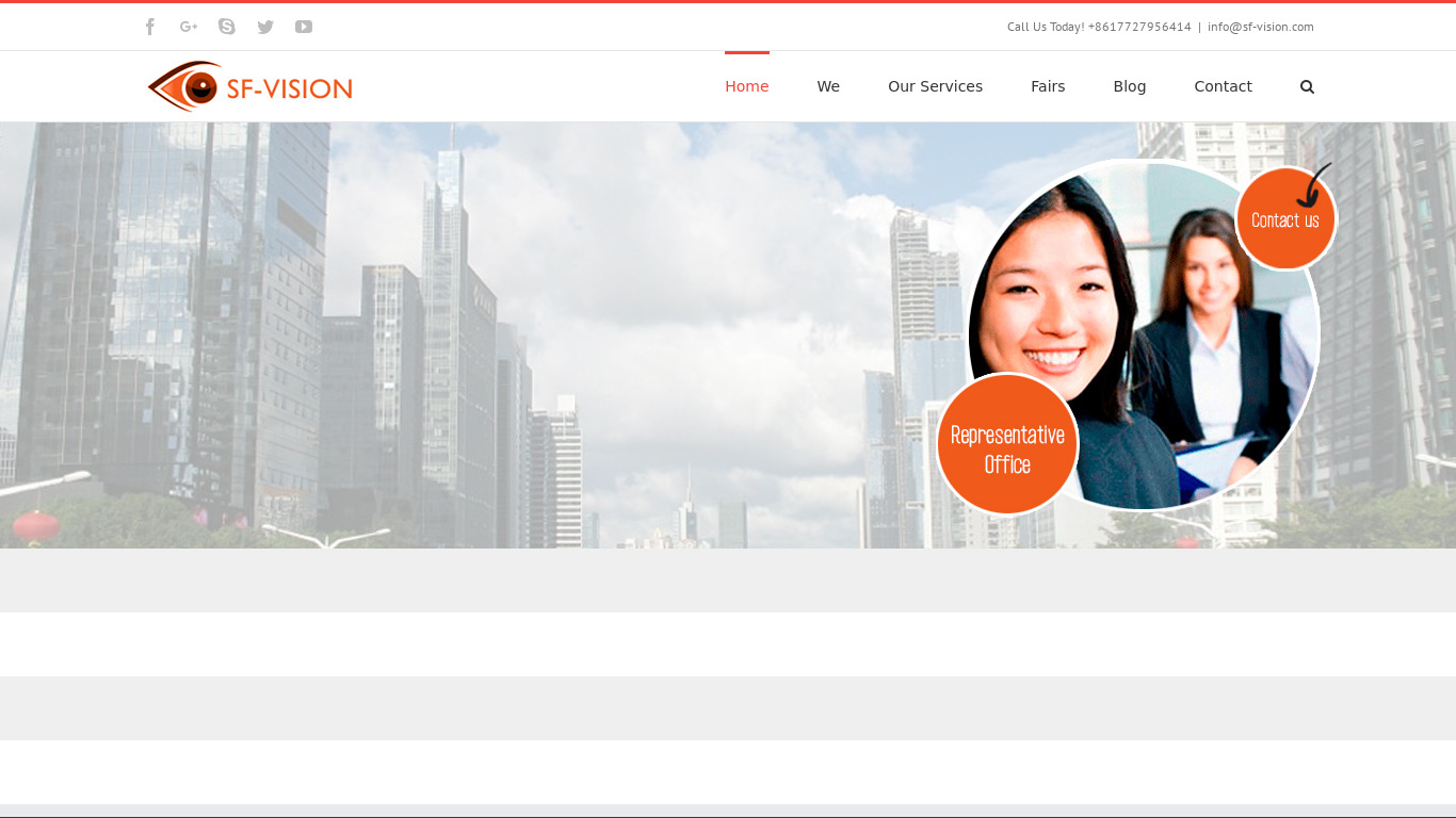SFVision Landing page