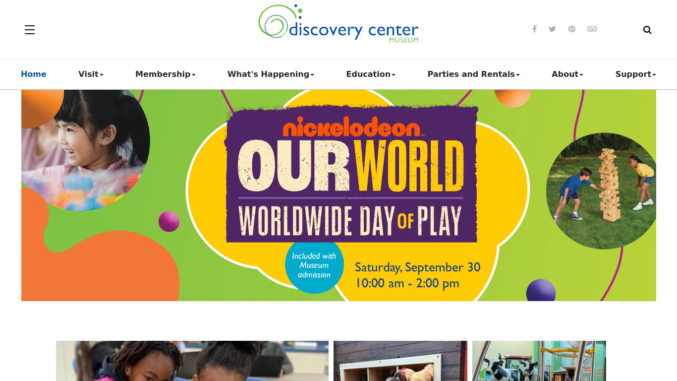 Discovery Center Landing page