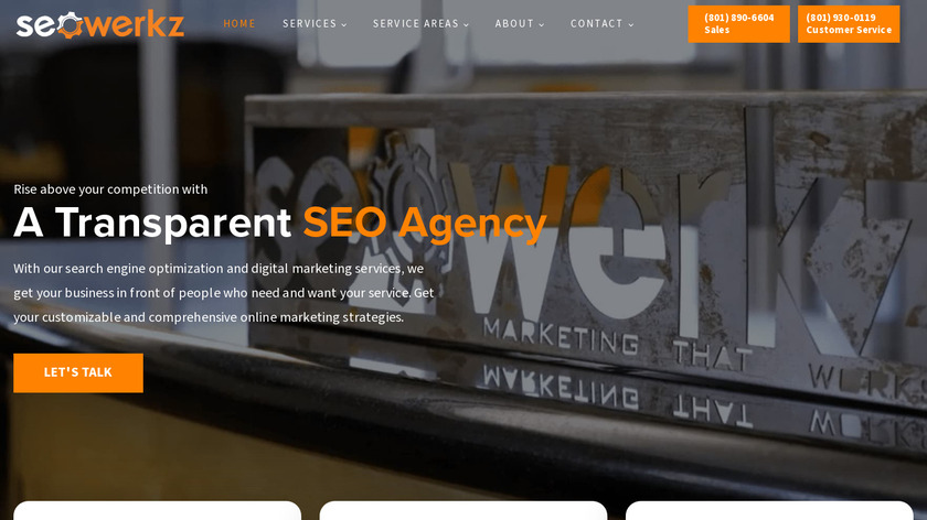 SEO Werkz Landing Page