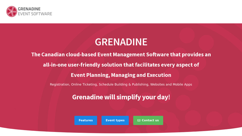 Grenadine Event Planner Landing Page