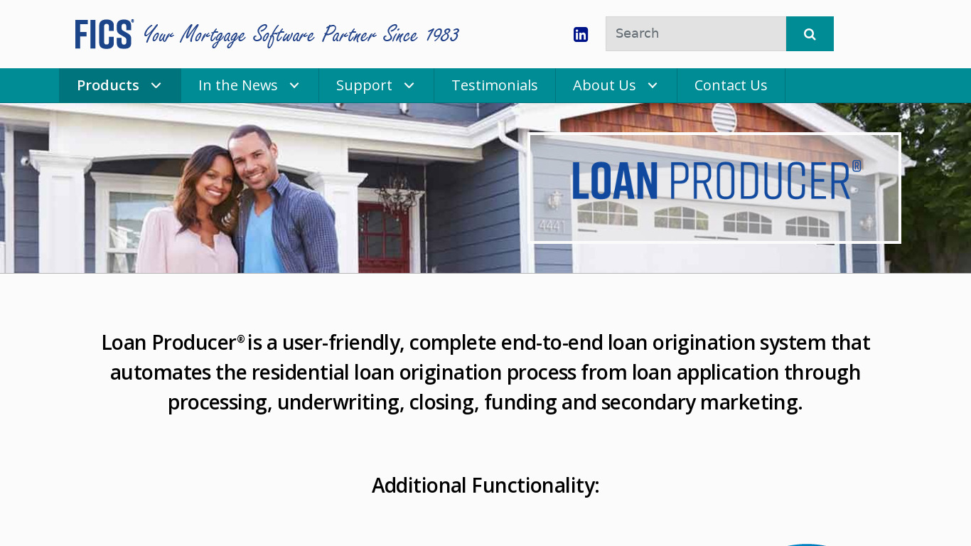 Loan Producer Landing page