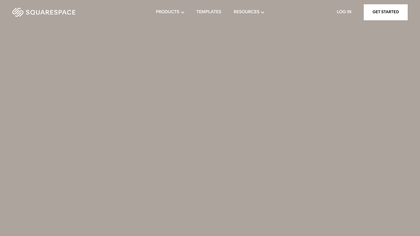 Squarespace Coverpages Landing page
