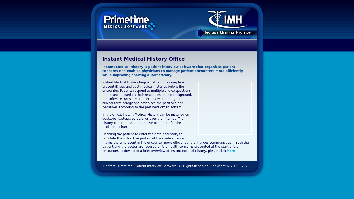 IMH Office Landing page