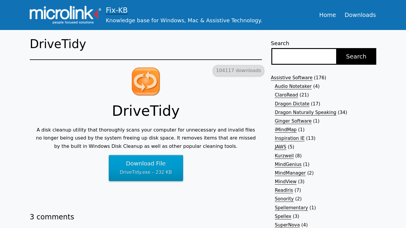 DriveTidy Landing page
