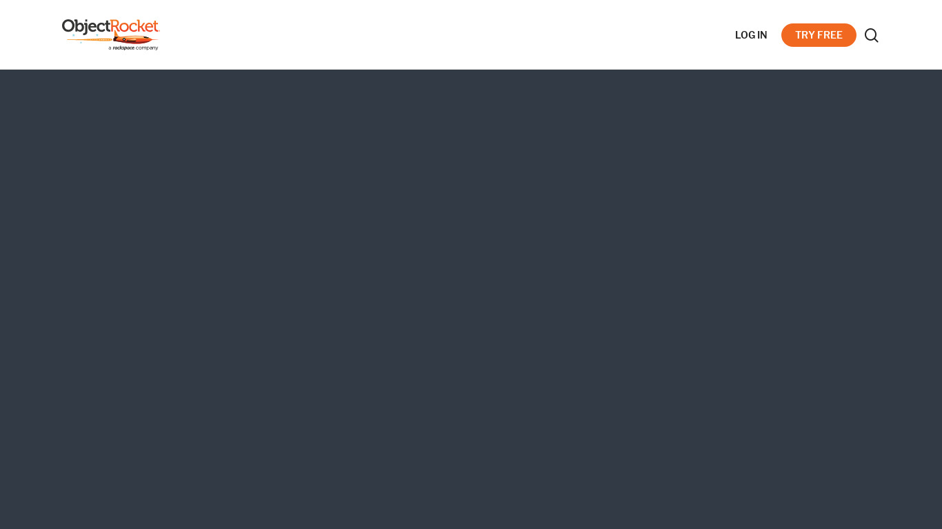 ObjectRocket for MongoDB Landing page