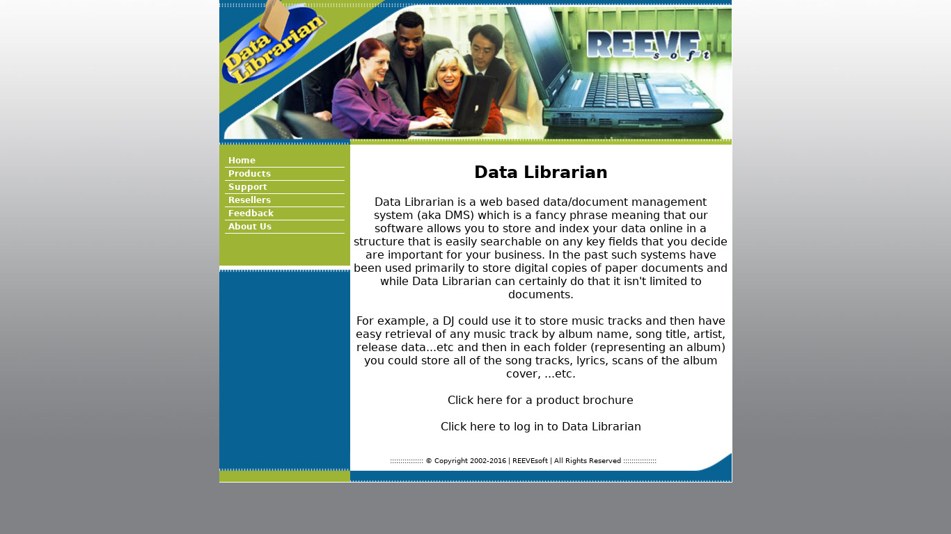 Data Librarian Landing page