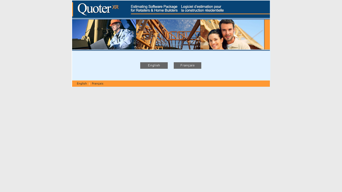 Quoter XR Landing page