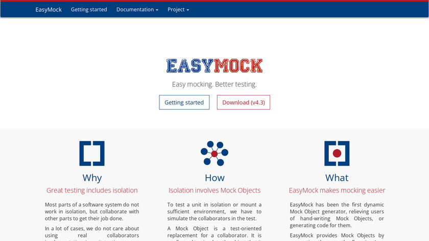 EasyMock Landing Page