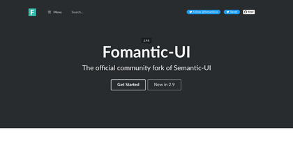 Fomantic UI screenshot