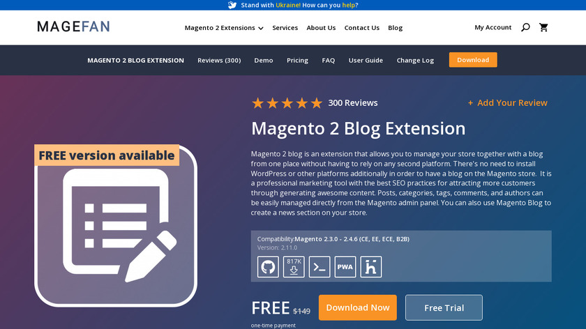 Magento 2 Blog Extension Landing Page