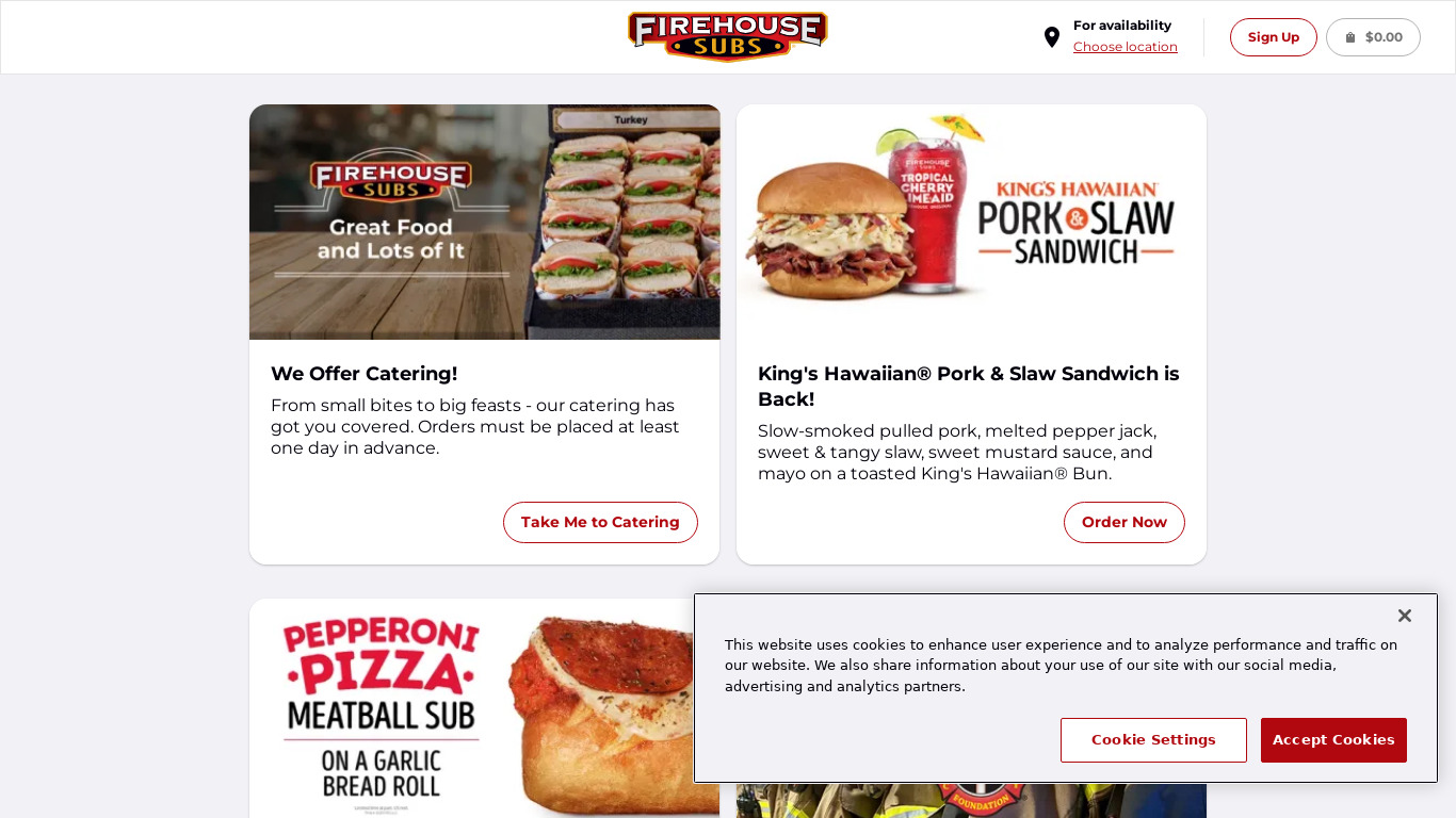 FIREHOUSE Landing page