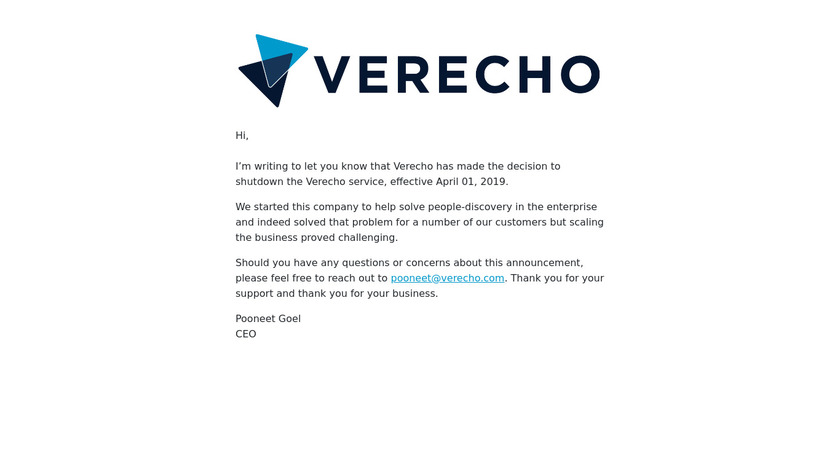 Verecho Landing Page