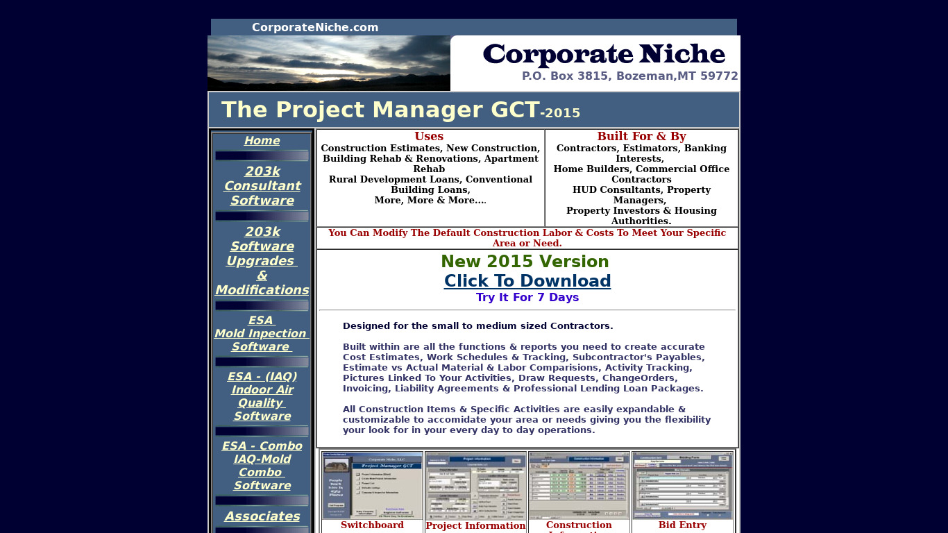 Project Manager GCT Landing page