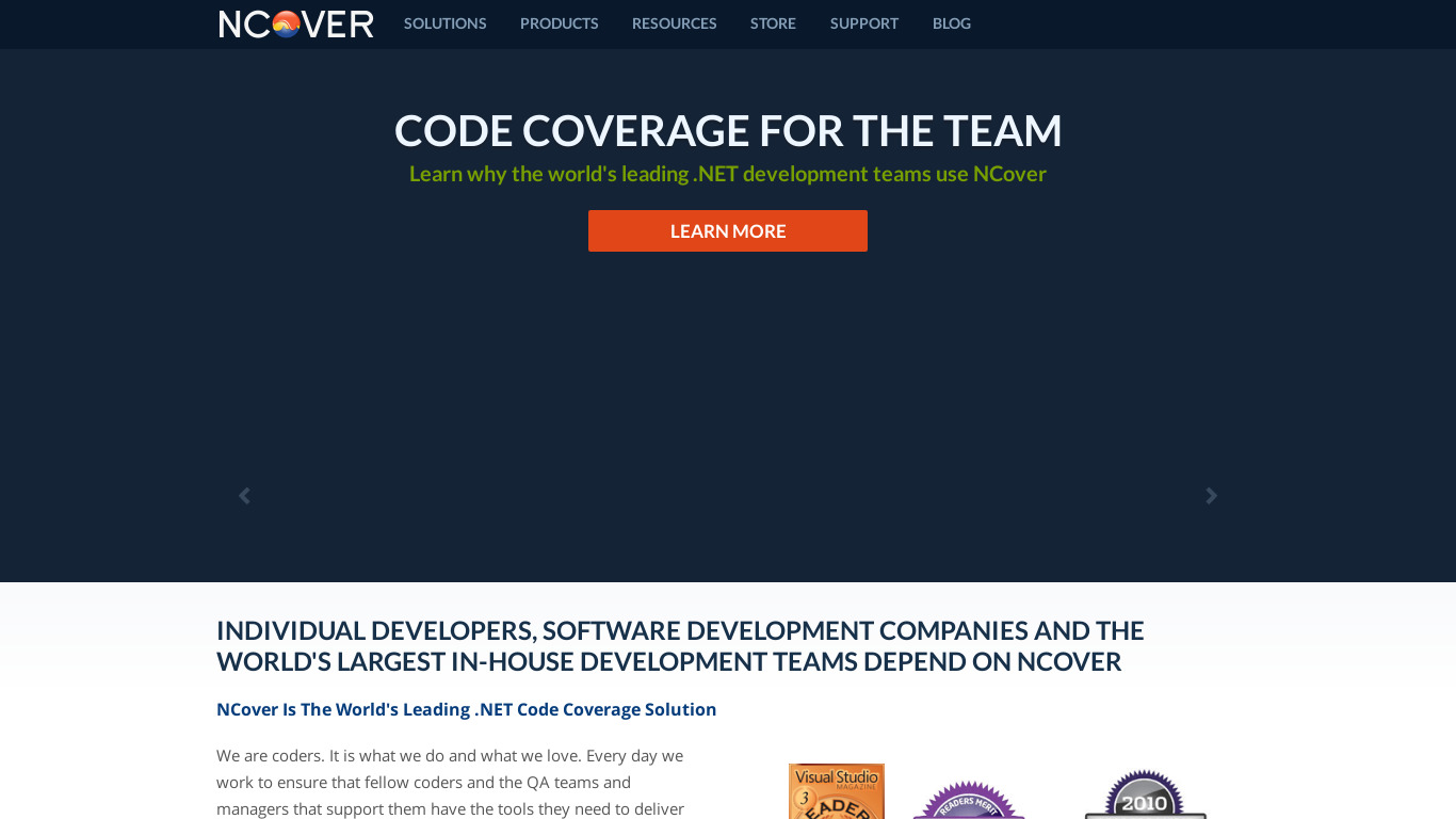 NCover Landing page