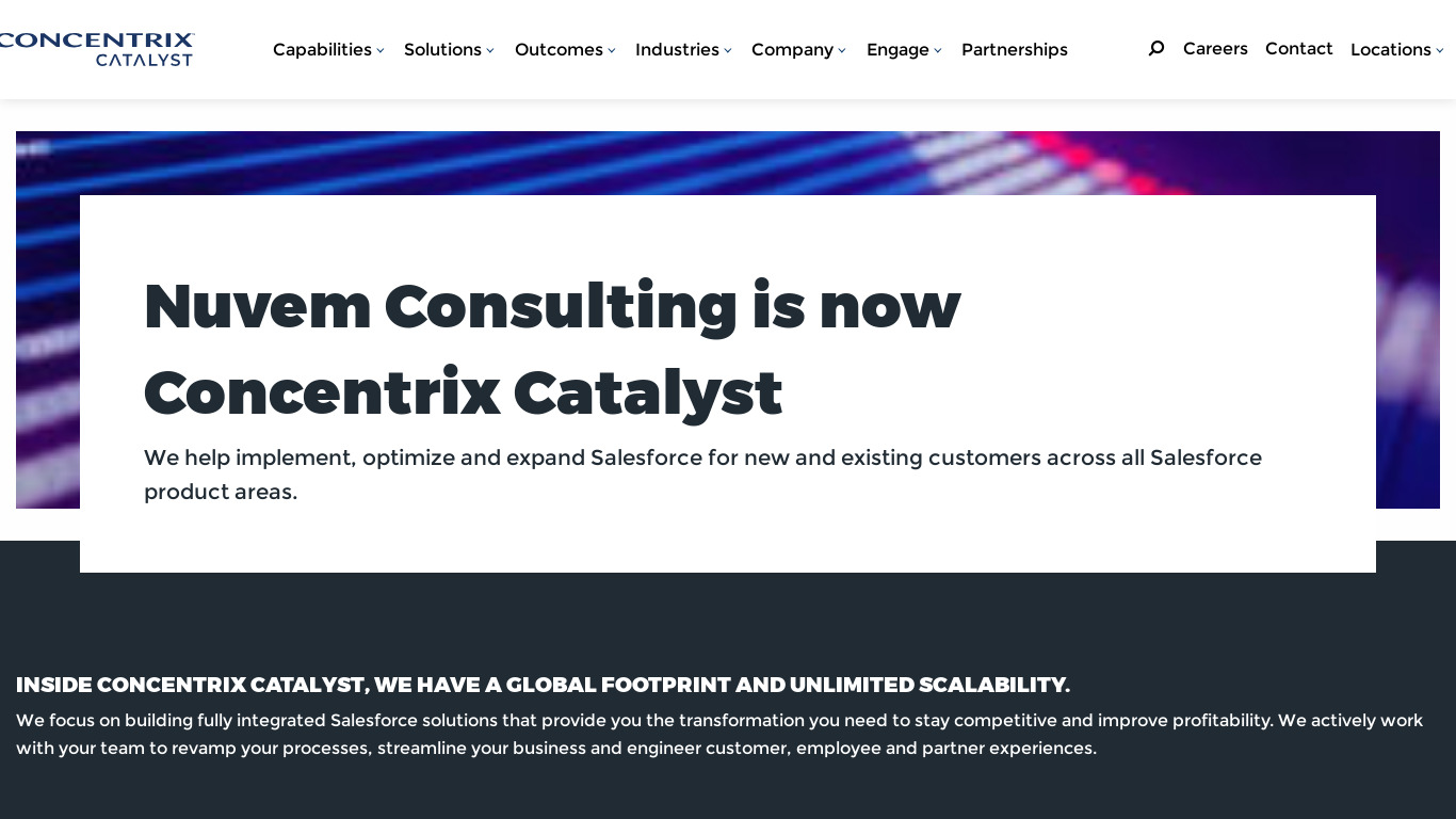 Nuvem Consulting Landing page