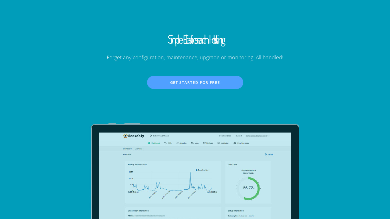 Searchly Landing page