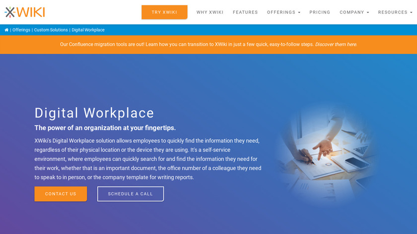 XWIKI Collaborative Work Landing Page
